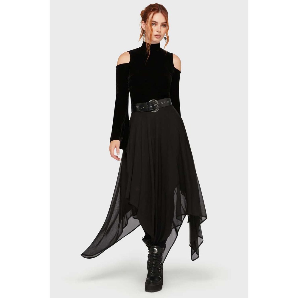 killstar nix maxi skirt xxl plus size goth NWT - Picture 3 of 7